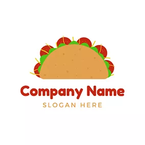 Design Logo Meat Vegetable Delicious Taco logo design