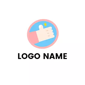 Happy Logo Meme Finger Like logo design