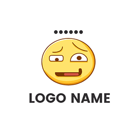 Face Logo Meme Frown Embarrassment logo design