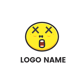 Yellow Logo Meme Open Mouth logo design