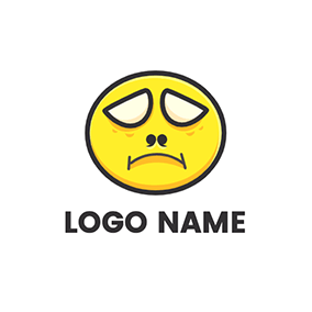 Face Logo Meme Scared Face logo design