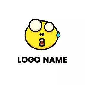 Fun Logo Meme Sweat Drops logo design