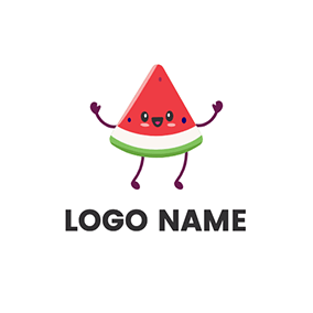 Logotipo De Agua Meme Watermelon Dance logo design