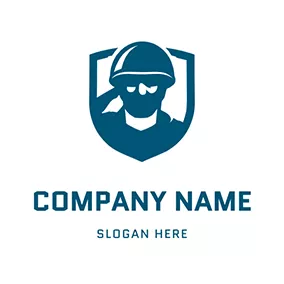 兵隊のロゴ Military Army Soldier logo design