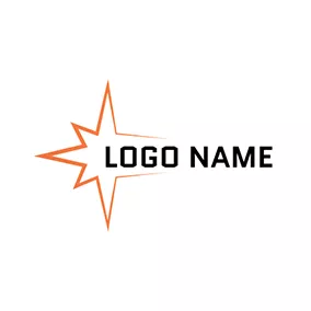 ミニマルなロゴ Minimalist Gradient Color Polaris logo design