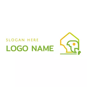 家のロゴ Minimalist House logo design