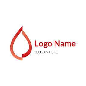 Logotipo De Sangre Mismatch Line Gradient Blood logo design