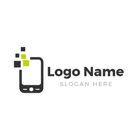 接続するロゴ Mobile Phone and Digital logo design