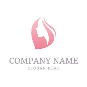 Female Logo Mode and Beautiful Hair logo design