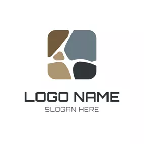 石頭logo Modern Floor Tile Icon logo design