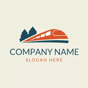 Train Logo Modern High Speed Train logo design