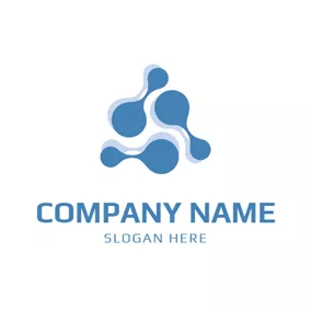 Pharmacy Logo Molecule and Laboratory Icon logo design