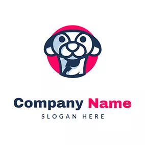 Pink Logo Mongoose Head logo design
