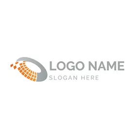 Telecom Logo Mosaic Figure Circle Portal logo design