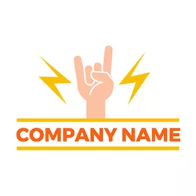 Exciting Logo Motos Hand Lightning logo design