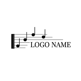 Piano Logo Motos Note Stave logo design