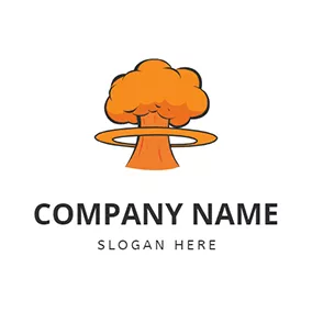 蘑菇 Logo Mushroom Cloud Energy Nuclear logo design