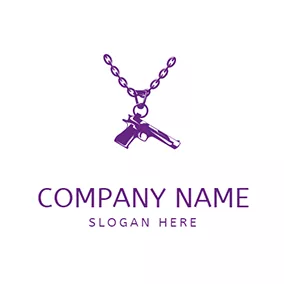 Logótipo Caneta Necklace Gun Pendant Streetwear logo design