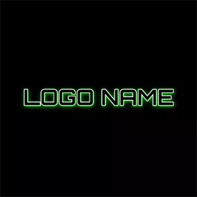 Logótipo Do Facebook Neon Light and Black Cool Text logo design