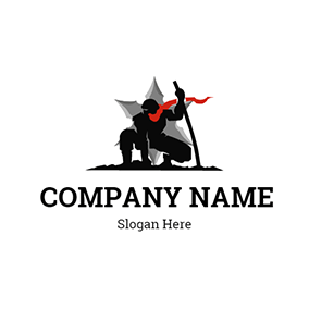 Logótipo J Ninja Warrior Japan Culture logo design
