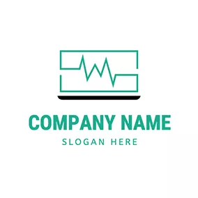 Study Logo Notebook Line Ecg logo design