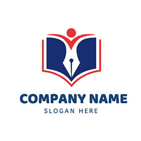 Logotipo De Libro Notebook Pen Book logo design