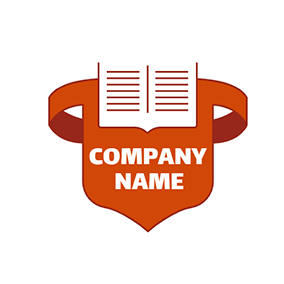 Document Logo Notebook Red Book logo design