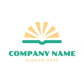 Notebook Logo Notebook Sun Book logo design