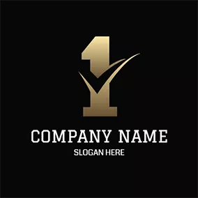 Award Logo Number 1 Abstract Trophy Championship logo design