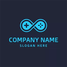 數字 Logo Number Eight and Small Gamepad logo design