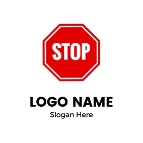 Logótipo De Alfabeto Octagon Letter Text Stop logo design