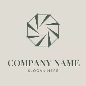 竖琴logo Octagon Triangle Polygon Vortex Sharp logo design