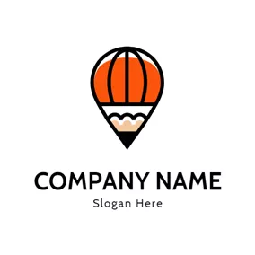 Stift Logo Orange and Black Pencil Icon logo design