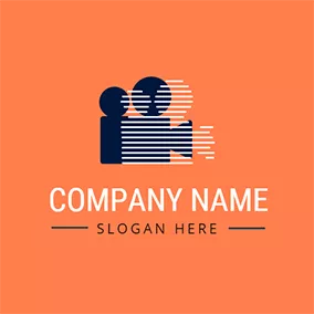 Corporate Logo Orange and Blue Video logo design