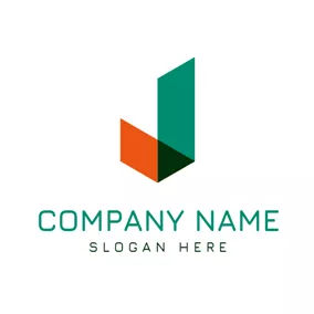 Agency Logo Orange and Green Letter J logo design