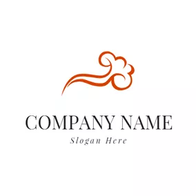 Logotipo De Nube Orange Auspicious Cloud Icon logo design