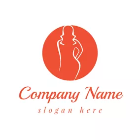 Elegance Logo Orange Beauty and Fashion Brand logo design