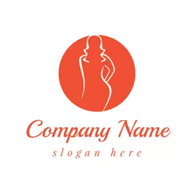 Logótipo De Curva Orange Beauty and Fashion Brand logo design