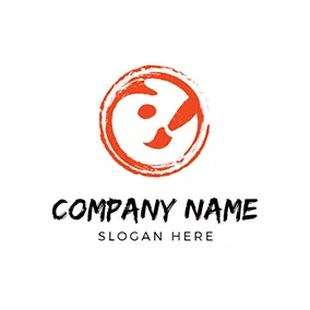 Zeichnen Logo Orange Brush and Palette logo design