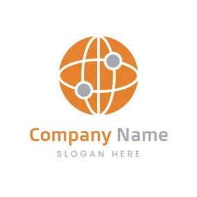 地理 Logo Orange Earth and Letter O logo design