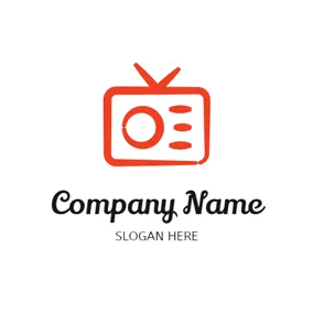 アニメーションロゴ Orange Likable Radio Outline logo design