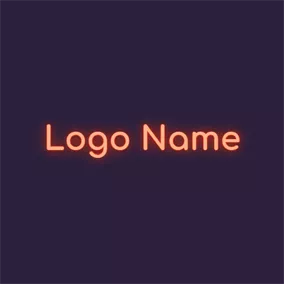 Logotipo De Facebook Orange Neon Light and Cool Text logo design