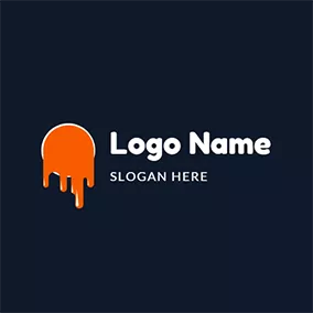 ロゴを描く Orange Pigment and Paint logo design