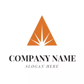 Logótipo De Feixe Orange Triangle and White Laser logo design