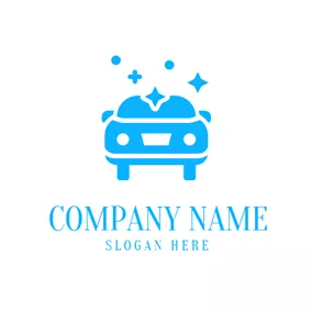 Clean Logo Outlined Cleaning Car logo design