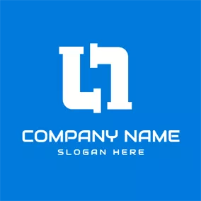 管道 Logo Outlined White Pipe and Plumbing logo design