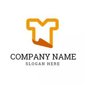 T恤衫Logo Outlined Yellow and White T Shirt logo design