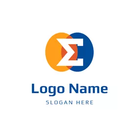 Sigma Logo Overlap Circle and Sigma logo design