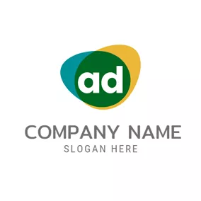 Werbung Logo Overlapped Oval and Green Circle logo design