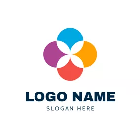 Colorful Logo Overlapping Colorful Circle logo design
